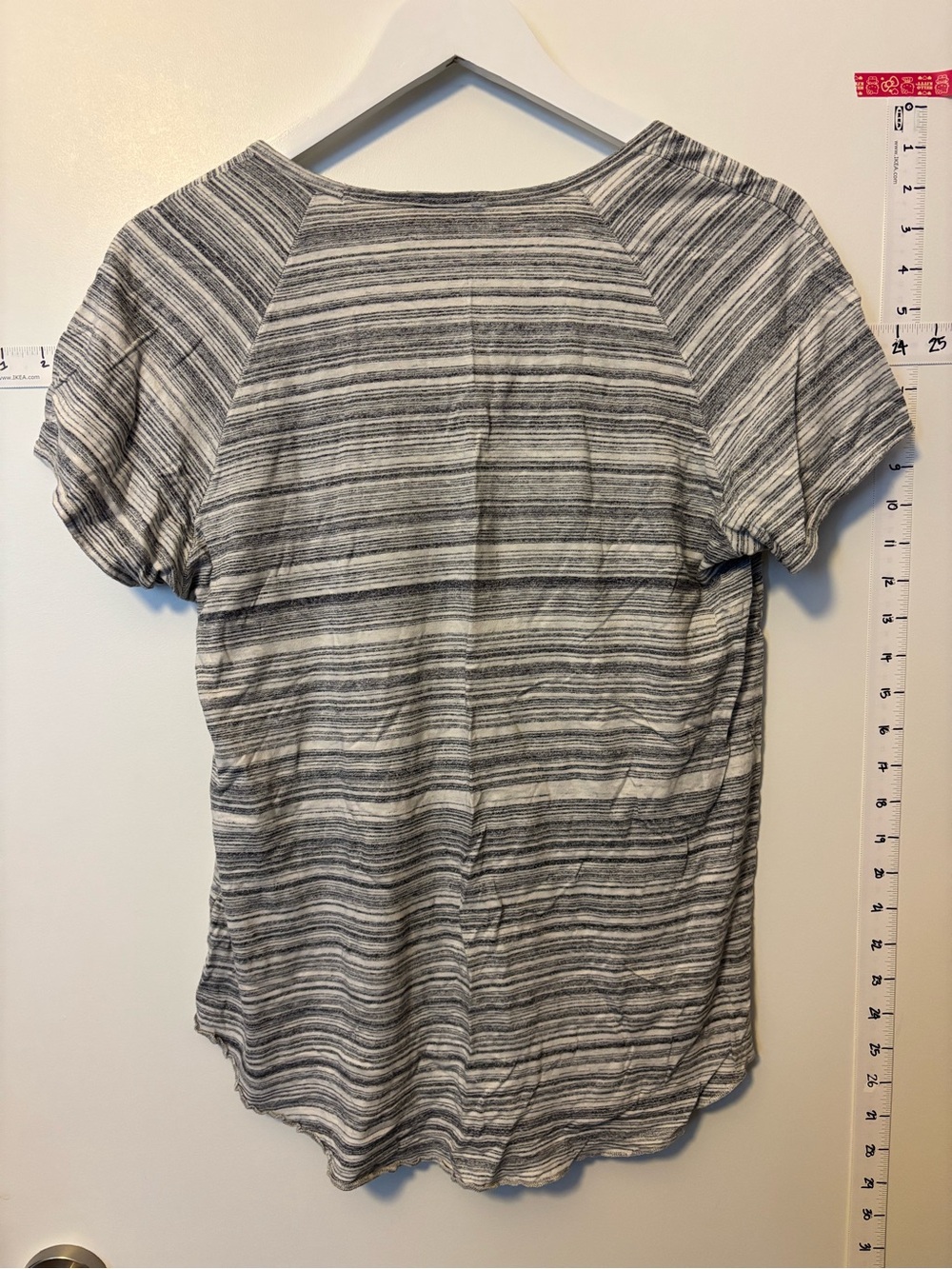 Wilfred Striped Scoop Neck Short Sleeve TShirt - Gray and White - Picture 4 of 4